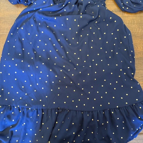 Altar'd State Deep Blue and Gold Dress Medium - Picture 2 of 6